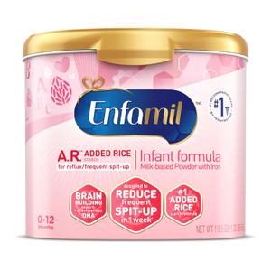 Enfamil A.R. Infant Formula, Clinically Proven to Reduce Reflux & Spit-Up in 1 Week, with Iron, DHA for Brain Development, Probiotics to Support Digestive & Immune Health, Powder Tub, 19.5 Oz, Best Before 11/01/2026