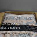 10x14 Area Rugs Living Room: Washable Boho Large Neutral Vintage Soft Rug Stain Resistant Distressed Farmhouse Non-Slip Indoor Floor Carpet for Bedroom Nursery Kids Office Dining Room- Beige Blue