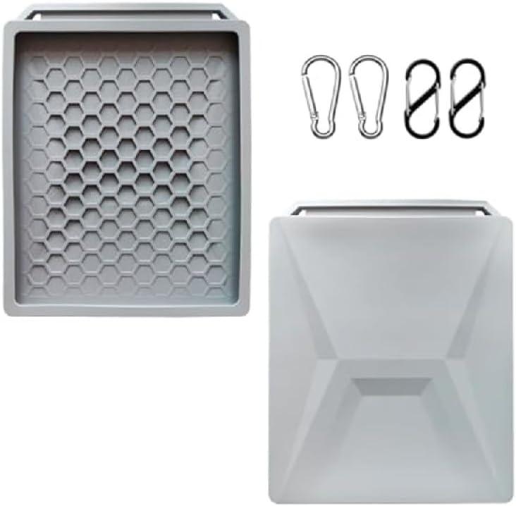 Starlink Mini Protective Cover Case, All Purpose Silicone Protective Case for Starlink Mini Dish with 2 Sets Additional Securing Buckles for Travel and Outdoor (Grey)