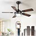 Depuley 42-Inch Ceiling Fan with Light: Walnut Ceiling Fans with 5 Blades Dual Finish Reversible - Farmhouse Ceiling Fan with Remote Control Noiseless for Living Room Outdoor Patios