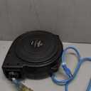 DEWENWILS Heavy Duty Cord Reel, 40FT Retractable Extension Power Cord, 12AWG/3C SJTOW, 3-Lighted Triple Outlets, 15A Circuit Breaker, Wall/Ceiling Mounted, Adjustable Stopper UL Listed, Blue,1 Box