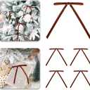 2 x Brown Velvet Ribbon Christmas Bow 5 x 7 Inches Premade Brown Bows for Christmas Tree Hanging Decorations Gift Wrapping Wreaths Crafts Outdoor Indoor Home Decor Wedding, Pack of 24