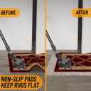 Ottomanson Non Slip Rug Pad Grip 3x6 1/8 Thick, Protection for Any Flooring Surface, Keep Your Runner Rug and Area Rugs in Place, 2'7" x 6', Beige