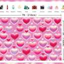 2 x Pink Heart Photo Backdrop Valentine's Day Retro Heart Early 2000s 90s Glitter Love Photography Background Adults Kids Valentine Y2K Old School Birthday Party Decor Banner Photo Props (Pink, 7x5FT)