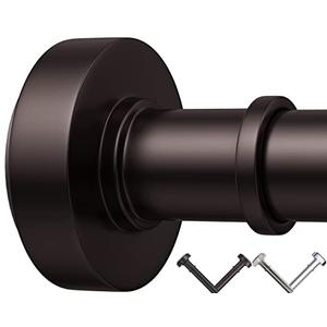 Bronze Shower Curtain Rod, Adjustable 43-72 Inches,Rust Resistance, Tension Rod with Durable Spring, No Drilling, Use for Bathroom, Bedroom, Kitchen, Balcony, Home