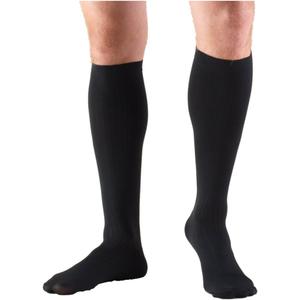 Truform Compression Socks, 8-15 mmHg, Men's Dress Socks, Knee High Over Calf Length, Black, X-Large