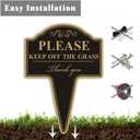 Keep Off the Grass Sign, Yuntarda 2-Pack 10x14 Stay Off Grass for Yard with Stake Double Sided No Poop Dog Sign for Lawn Easy Install for Outdoor Use