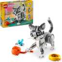 LEGO Creator 3 in 1 Playful Cat Toy - Building Toy with 3 Building Options, Cat, Dog, or Pigeon - Birthday Gift for Kids - Animal Figures for Kids, Girls and Boys, Ages 8+ - 31163