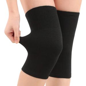 JUMISEE (One Pair Cotton Knee Sleeves for Knee Support, Circulation Improvement & Pain Relief Compression Knee Brace (Medium, Black)