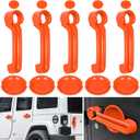 E-cowlboy Door Handle Cover Inserts+Tailgate Handle Cover+Recess Guard for 2007-2018 Jeep Wrangler JK JKU Sports Sahara Freedom Rubicon Unlimited Exterior Accessories (Orange 15PCS)