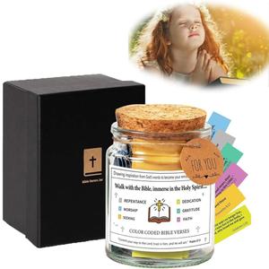 The Hope Jar Bible Verses, Glass Prayer Scriptures Jar the Holy Spirit Read Me When Bible Verses Jar, Color Coded Bible Verses in a Jar for Mothers Day Christian Easter Christmas Gift