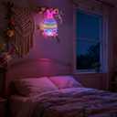 Easter Egg Neon Sign - Hidden Bunny & Colorful Eggs LED Wall Decor, USB Dimmable Spring Decor with Surprise Rabbit Design - Magical Easter Decorations for Home & Party