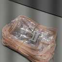 Tbestmax 10 Pack Clear Cosmetic Bags Makeup Bags Portable Waterproof TSA Approved Travel Toiletry Bags Large Organizer Peach Pink, 9.8" x 7.1" x 2.4"