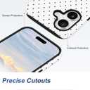 Jusy Compatible with MagSafe Polka Dot Case for iPhone 14 Pro, Cute Aesthetic Polka Dots Magnetic Phone Case, Soft TPU and Hard PC Protective Phone Cover for Women Girls (Matte) - White