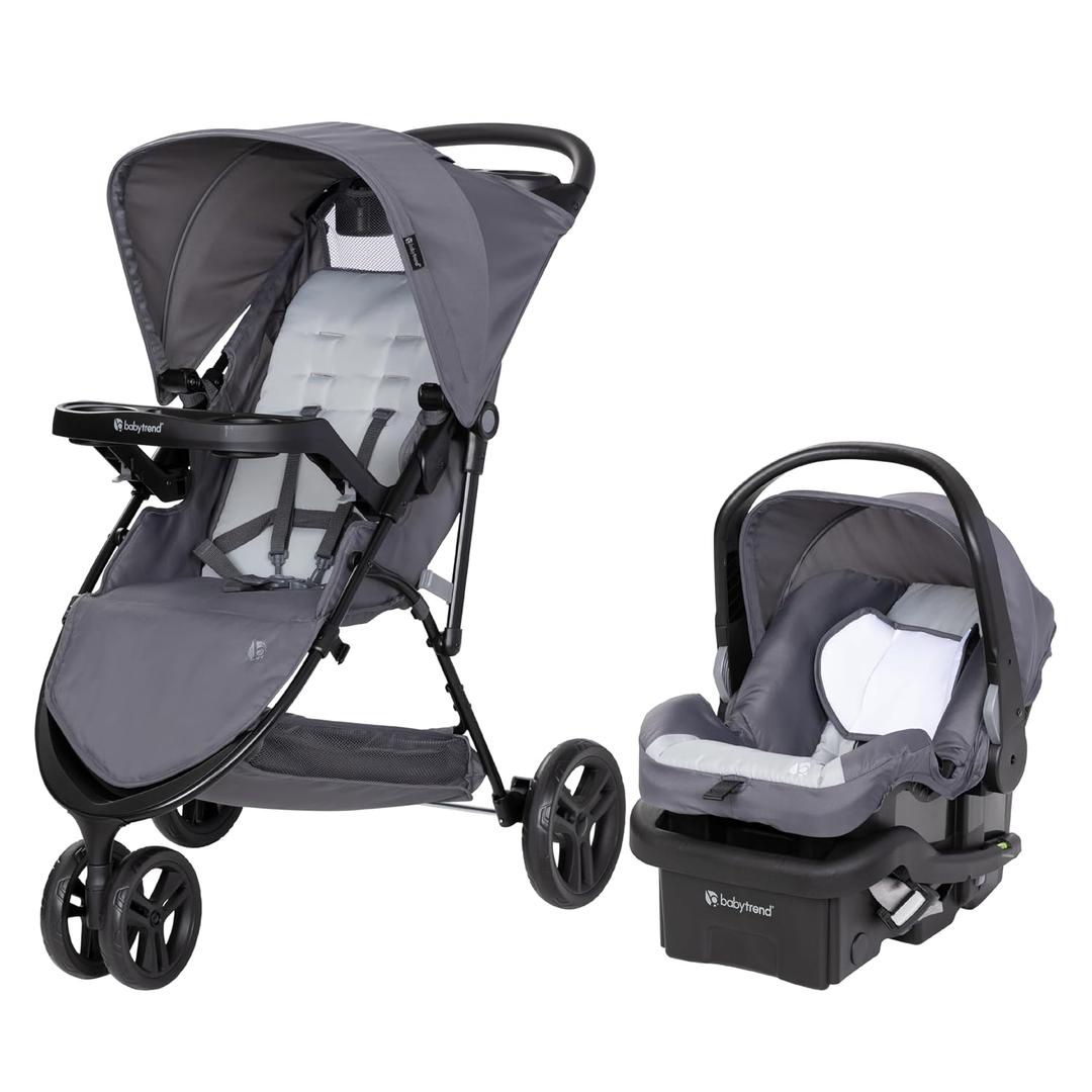 Baby Trend Venture 3-Wheel Stroller Travel System, Stellar Grey, Manufactured Date: 03/09/2026