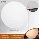 PATIKIL 13" Diameter Lampshade Diffuser, 2 Pcs 2mm Thick Round Diffuser Sheet for Drum Lampshades, Pendants Light, DIY Light Shield, Frosted White