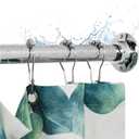 60" Heavy Duty Straight Shower Rod With Shower Rod Flange, Permanent Mount Shower Curtain Rod With Screws Bracket, Never Rust Stainless Steel, Window Curtain and Closet Rod, Chrome Plated