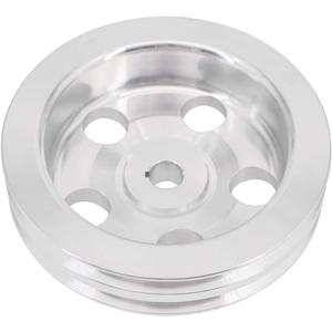 KIPA Aluminium Double groove Power Steering Pump Pulley For Chevy SBC BBC With key-way power steering units through 1984 with a 5/8" Shaft Satin Aluminium Finish Durable 2-Groove 8848-1