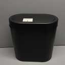 5 Gallon Bathroom Trash Can with Lid, Automatic Motion Sensor Black Trash Can, Touchless Slim Waterproof Garbage Bin for Kitchen, Bedroom, Office, and Bathroom