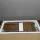 LITTLE TREE 3-Tier Basket Stand, Wooden Floor Stand Shelving Unit, Rustic Standing Organizer Storage Rack for Kitchen, Bathroom, Living Room (2, Rustic Brown)