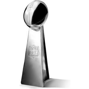 Spire Designs Lifesize Fantasy Football Trophy - Chrome Replica Championship Trophy - First Place Winner Award for League - Real Size Football Award