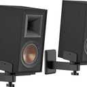 Pair of Adjustable Speaker Wall Mount for Klipsch Bookshelf Speaker Mount - Heavy Duty Side Clamping Wall Speaker Mounts for Klipsch R-40PM R50M RP-500M II RP-600M II Speaker Mount, 55 LBS Capacity