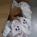 Halloween Decorations Outdoor - 22" Cute Lit Ghost Wreath | Spooky Ghost Decoration, 8 Light Modes, Timer and Remote, Halloween Decor Indoor, For front Door Porch Window Wall