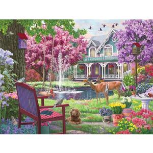 Bits and Pieces - 300 Piece Jigsaw Puzzle for Adults - 18" x 24" - Spring - 300 pc Large Piece Colorful Flowers Jigsaw by Iris Sage