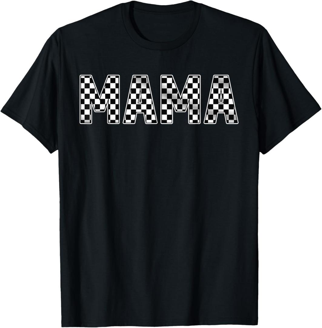 Pit Crew Mama Racing Car Family Matching Birthday Party T-Shirt, L