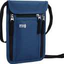 Travel Pouch Neck Wallet Family Passport Holder Organizer Case with RFID Blocking | RFID Blocking (6x7.5In, Navy Blue)
