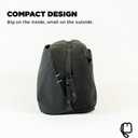 CRKD Gear Bag Protective Carry Case - Gaming Bag for Nitro Deck/Steam Deck/Playstation Portal/Nintendo Switch Accessories (Charcoal Grey)