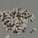 STEREN Coaxial Cable Clips - Cable Holder - Wire Clips - Siding Clips for Hanging - Cord Holder for Desk - Cable Clamps (White, 100 Count - Mini Screw)