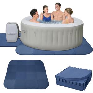 1/2" Extra Thick Hot Tub Mat & Pad for Inflatable Tubs - 85 Inch Non-Slip EVA Foam Padding, Spa Foundation for Outdoor Hot Tubs, Pool, Gym & Camping Mat (Easy Clean)