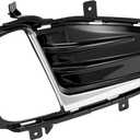 HECASA Right Fog Light Bezel Compatible with 2019-2024 Ford Edge SEL ST Titanium Front Bumper Driving Fog Lamp Cover Trim Passenger Side Replacement for FO1039188
