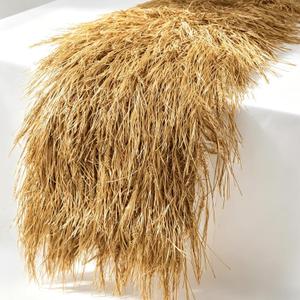 XLX TURF Fake Thatch Hay Table Runner 36 Inches Tiki Bar Western Cowboy Hawaiian Party Decorations - Realistic Artificial Straw Grass for Farm Wild One Birthday Table Centerpieces, DIY Crafts