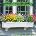 TURNMEON 20 Bundles Artificial Flowers for Outdoors, Summer Spring Grass Camellia Fake Flowers Fern Plants Eucalyptus, UV Resistant No Fade Faux Greenery for Gardens Cemetery Decor(Mixed 6 Styles 2)