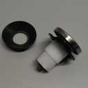 Tub Stopper Bathtub Drain Stopper Cover, Bathroom Tub Plug with 3/8 in. and 5/16 Thread Adapter, Compatible with K-1068204, Brushed Nickel Cap