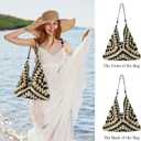 Straw Beach Bags for Women - Summer Woven Tote Bag Shoulder Handbags, Large Beach Bag for Women for Holiday