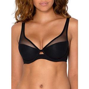 Smart & Sexy Women's Plunge Bra, Black Hue (Mesh), 32D