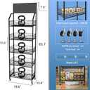 5 Tier Retail Storage Rack, Snack Rack Display Stand, 5 Tier（19.7inch）