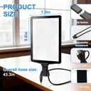 Large Hands-Free Magnifying Glass with 50 Ultra-Bright LED Light, Lightweight Lighted Neck Page Magnifier for Reading Books, Sewing, Knitting, Cross Stitch & Crafts for Close Work for Seniors