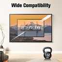 Mounting Dream UL Listed TV Mount for Most 37-75 Inch TV, Universal Tilt TV Wall Mount Fit 16", 18", 24" Stud with Loading Capacity 132lbs, Max Vesa 600 x 400mm, Low Profile Flat Wall Mount Bracket (Black)