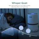 Levoit Air Purifier for Home, AHAM VERIFIDE, High-Efficiency Filter for Smoke, Dust, Pollen, and Odors in Bedroom, Office, or Nursery, Optional Night Light, Quiet Operation, LV-H132, White