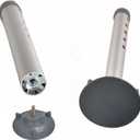 Foot Tube and Suction Cup Tips, for Toilet Safety Rail and Shower Chair Bench Bath Stool, Replacement Suction Cups Tips and Aluminum Tubes, 5 Height Adjustable Leg Tube Accessories