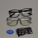 livho High Tech Blue Light Glasses - Advanced 99% Blue Light Blocking Computer Glasses - Anti Eyestrain & UV Glare Protection (*B10 Light Black+clear Grey)