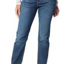 Levi Strauss Signature Gold Women's Curvy Totally Shaping Straight Jeans Mid-Rise Stretch Denim Size 28