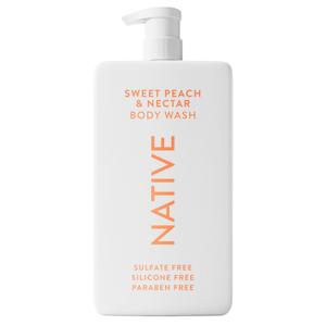 Native Sulfate Free Body Wash Contains Naturally Derived Ingredients | for Women & Men| Sweet Peach & Nectar, 36 oz (36 Fl Oz (Pack of 1))