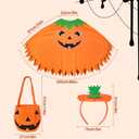 5PCS Pumpkin Costume Women with Cape Headband Socks Bag Stickers Adult Halloween Costumes 2025 for Party Accessories