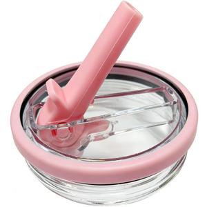 1 Pack 32 oz Tumbler Flip Straw Lid Replacement Fit for HydroJug Traveler, Leak Proof Lid,Replacement Spill Proof Reusable Tumbler Cover Compatible with 32oz HydroJug Cup Accessories (Pink)