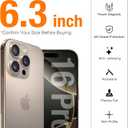 TORRAS 360 Spin Magnetic Stand for iPhone 16 Pro Case, 6.3", Compatible with MagSafe, Mil-Grade Protective Hard PC Soft Edge Case for iPhone 16 Pro, Built-in Kickstand & Ring Holder, Clear 2024
